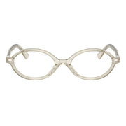 Miu Miu Women Regard Oval Transparent Grey Optical Glasses