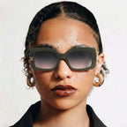 Chanel Women Rectangular Green Sunglasses