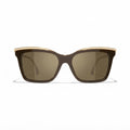 Chanel Women Butterfly Light Brown Sunglasses