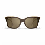 Chanel Women Butterfly Light Brown Sunglasses