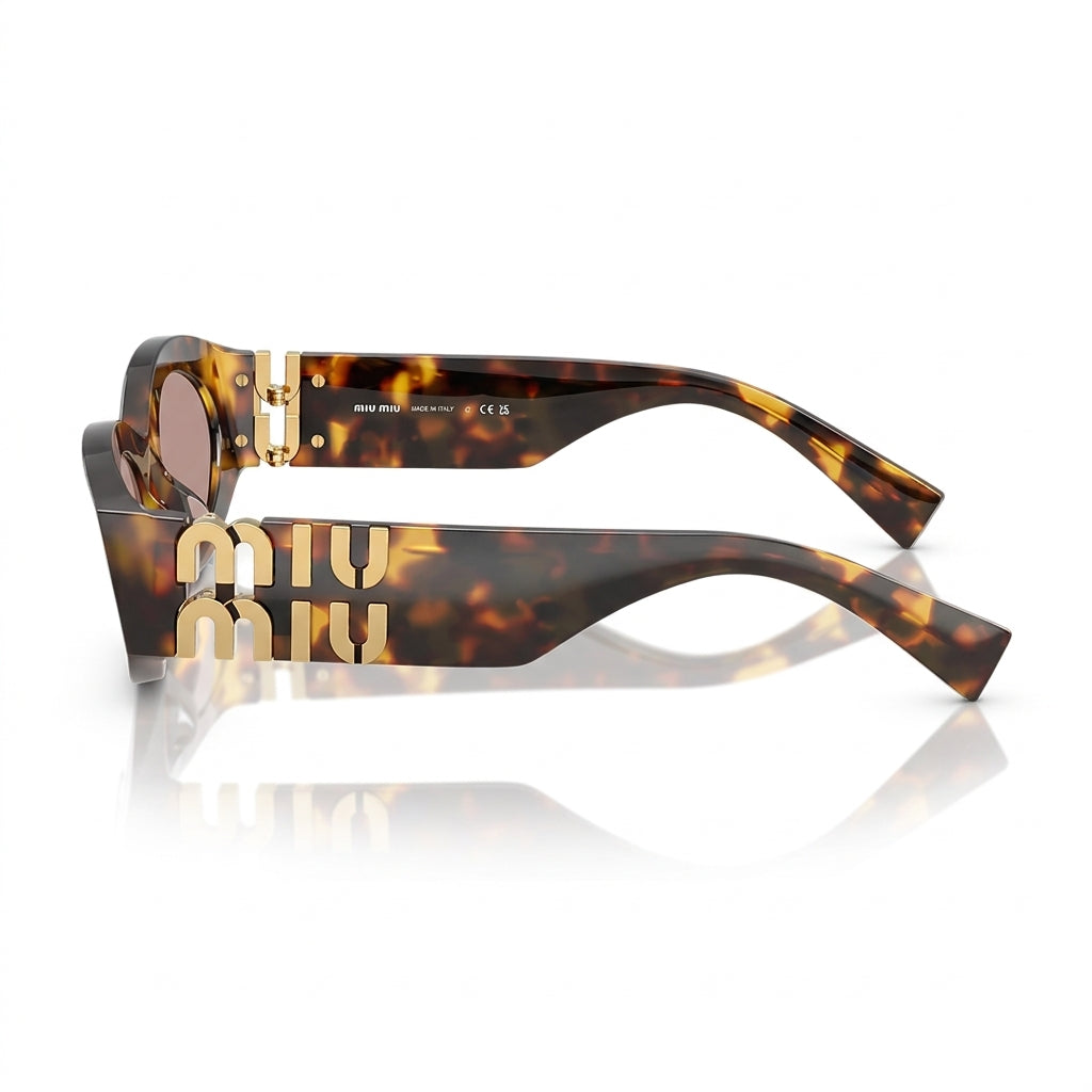 Miu Miu Women MU 11WS Glimpse Oval Tortoise/ Voilet Sunglasses