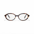 Chanel Women Optical Oval Brown Tortoise Eyeglasses