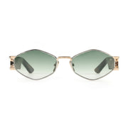 Maybach The Driver II (DRI-02) Men Palladium & 22K Mellow Gold / Green Gradient Sunglasses 