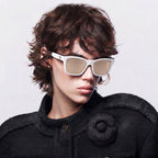 Chanel Women Square White & Black Sunglasses