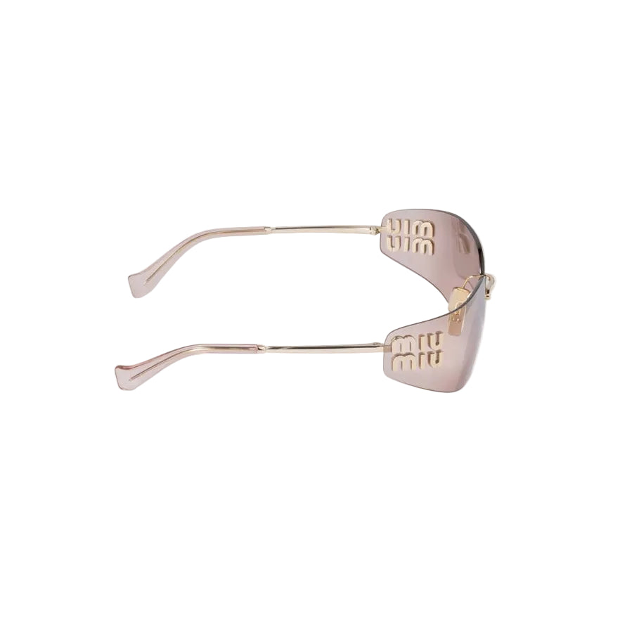 Miu Miu Aube Women Rimless Bronze Sunglasses