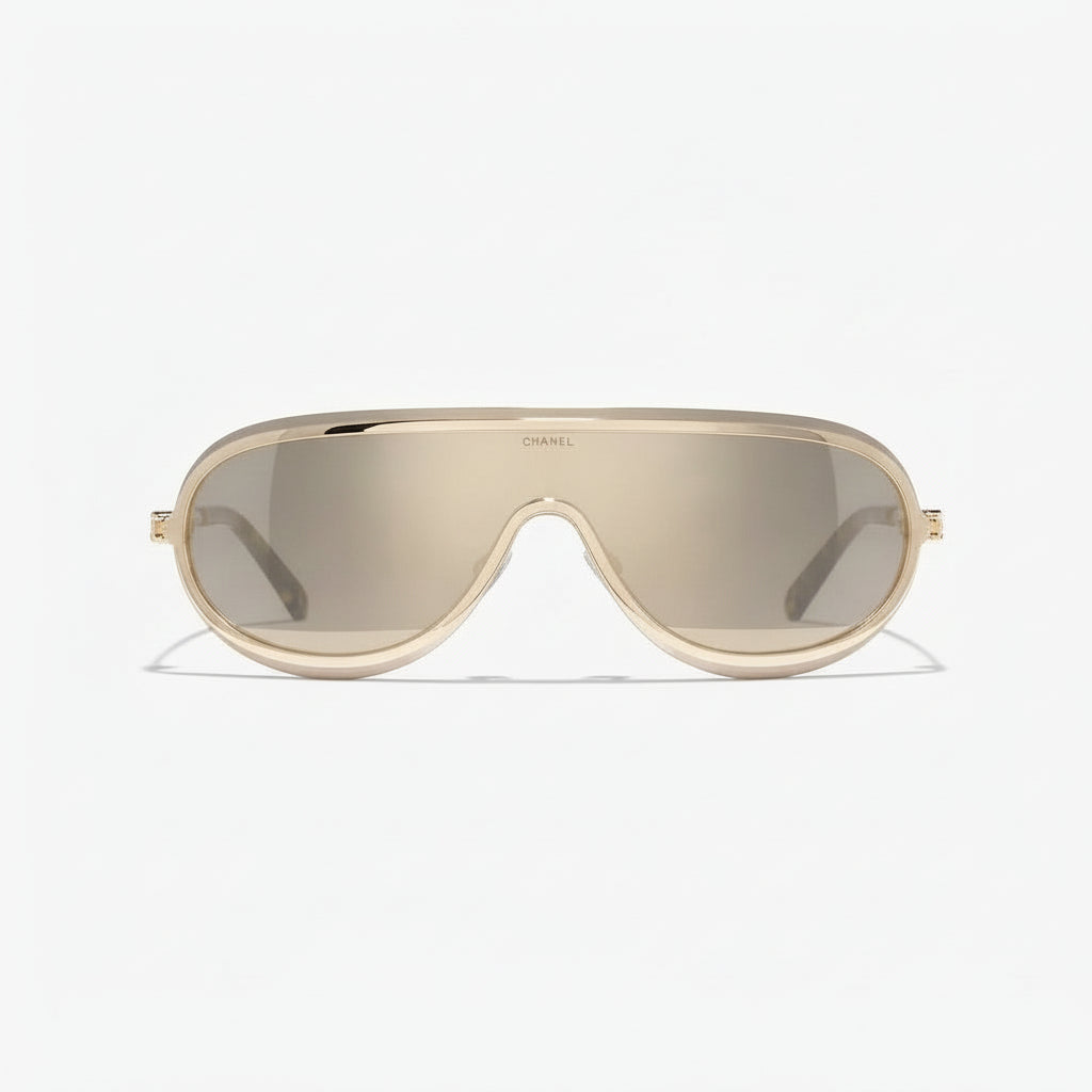 Chanel Women Shield Brown Sunglasses