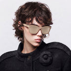 Chanel Women Square Beige & Tortoise Sunglasses