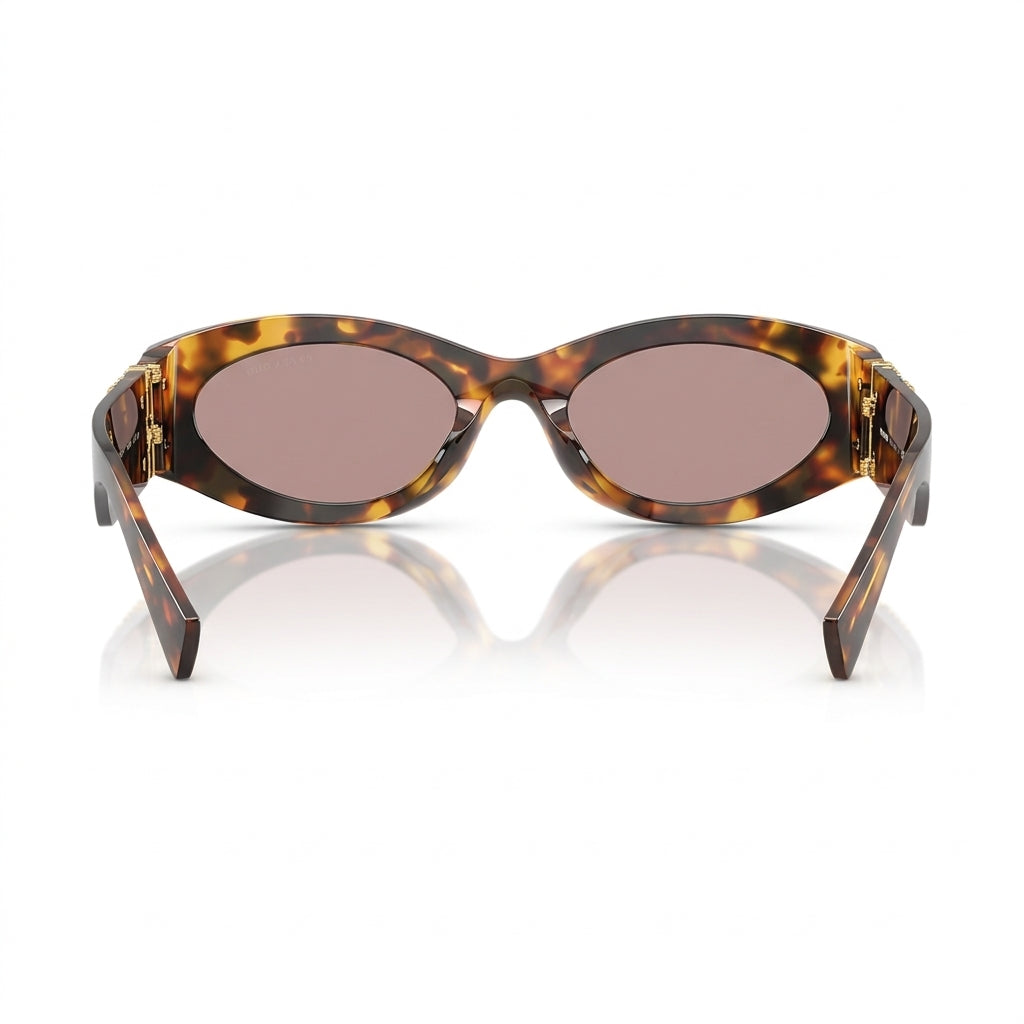 Miu Miu Women MU 11WS Glimpse Oval Tortoise/ Voilet Sunglasses