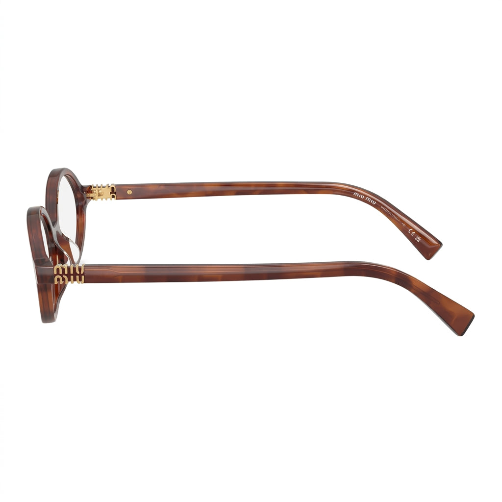 Miu Miu Women Regard Oval Opaline Brown Optical Glasses