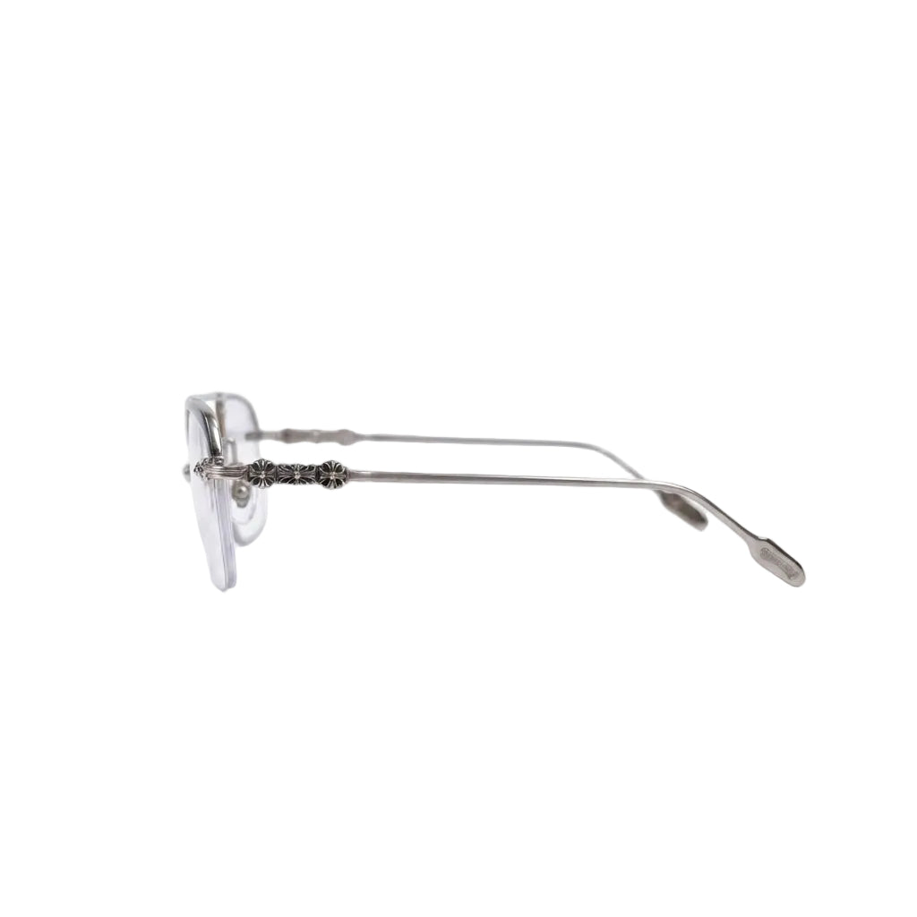 Chrome Hearts Unisex Silver & Light Purple Fluid Optical Glasses