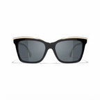 Chanel Women Butterfly Black Sunglasses