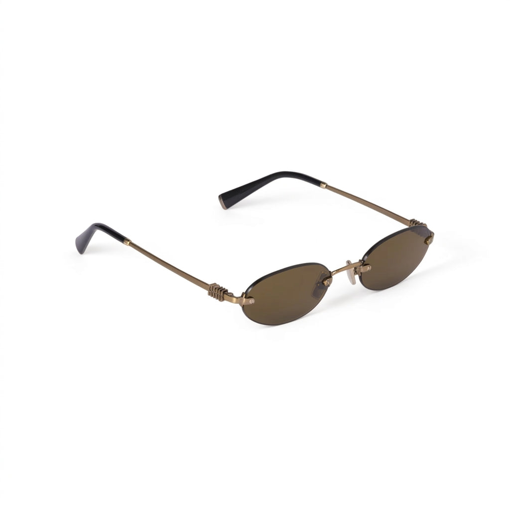 Miu Miu Women Rimless Oval Loden Green Sunglasses