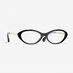 Chanel Women Oval Black Eyeglasses