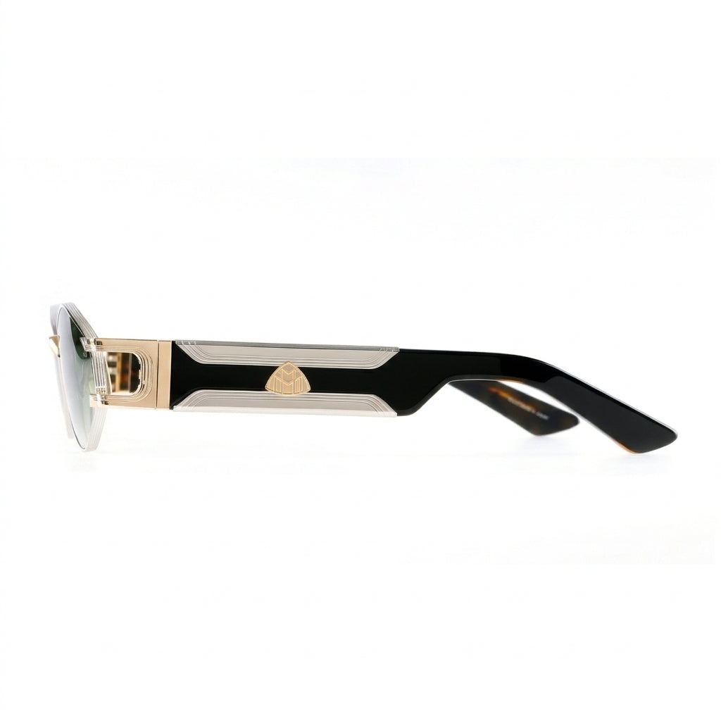 Maybach The Driver II (DRI-02) Men Palladium & 22K Mellow Gold / Green Gradient Sunglasses