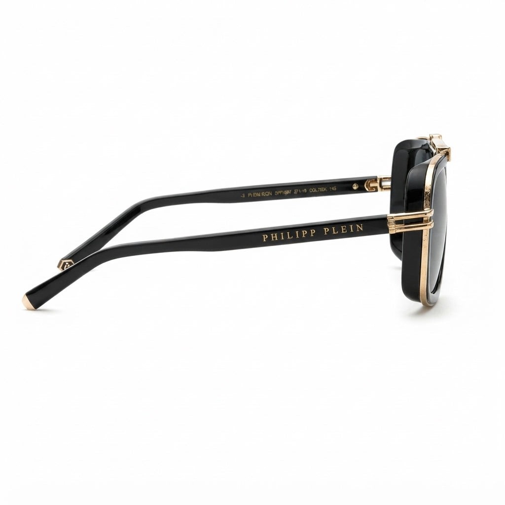 Philipp Plein Plein Icon SPP109V (700K) Men's Black Square Sunglasses