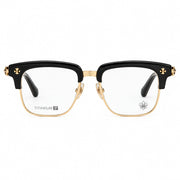  Chrome Hearts Unisex Black-Gold Titanium Semi-Rimless Optical Frames