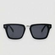 Philipp Plein Men Silver Bridge Matte Black Square Sunglasses