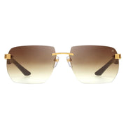Maybach The Artist Sun I Men / Unisex Platinum Titanium / Burgundy Maple Wood Sunglasses 