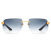 Maybach The Artist Sun I Men / Unisex 24K Gold Titanium / Light Blue Gradient Sunglasses 