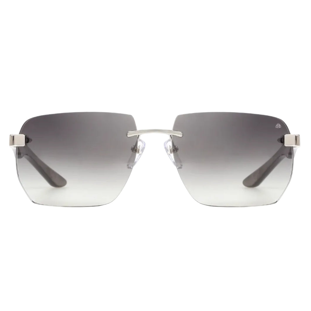 Maybach The Artist Sun I Men / Unisex Platinum Titanium / Blue-Grey Gradient Sunglasses 