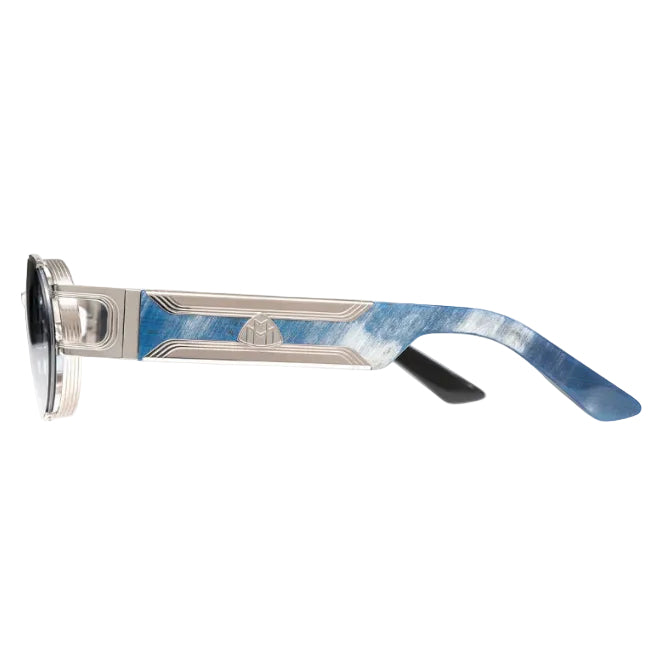 Maybach The Drive I Men Palladium Titanium / Light Blue Gradient Sunglasses