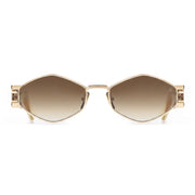 Maybach The Driver II (DRI-02) Men 22K Mellow Gold / Burgundy Buffalo Horn Sunglasses 