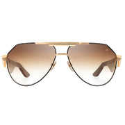 Maybach The King III Unisex 22K Gold / Black Lacquer Bronze Sunglasses 