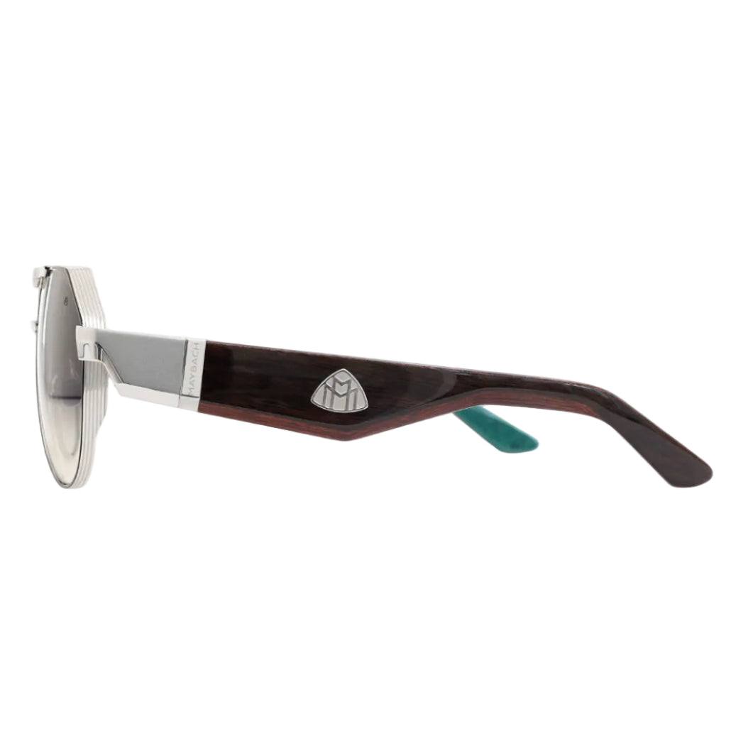 Maybach The King III Unisex Palladium / Black Lacquer Grey Gradient Sunglasses