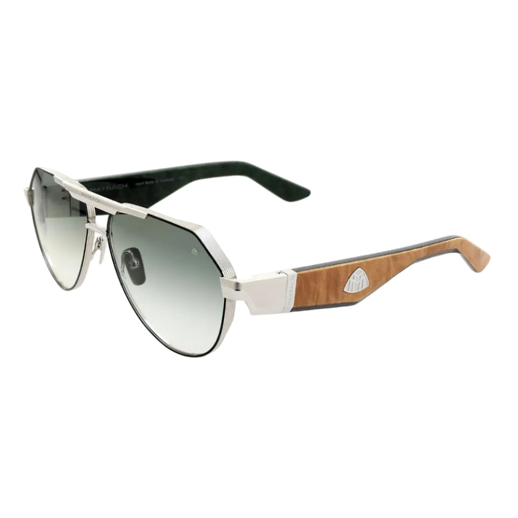 Maybach The King III Unisex Palladium / Green Gradient Sunglasses