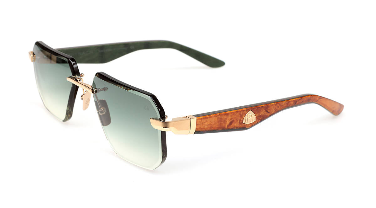 Maybach THE VISIONIST SUN I Unisex 22K Gold / Green Gradient Sunglasses