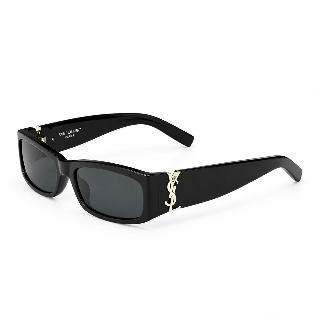 Saint Laurent Women SL M152 Rectangular Black Sunglasses