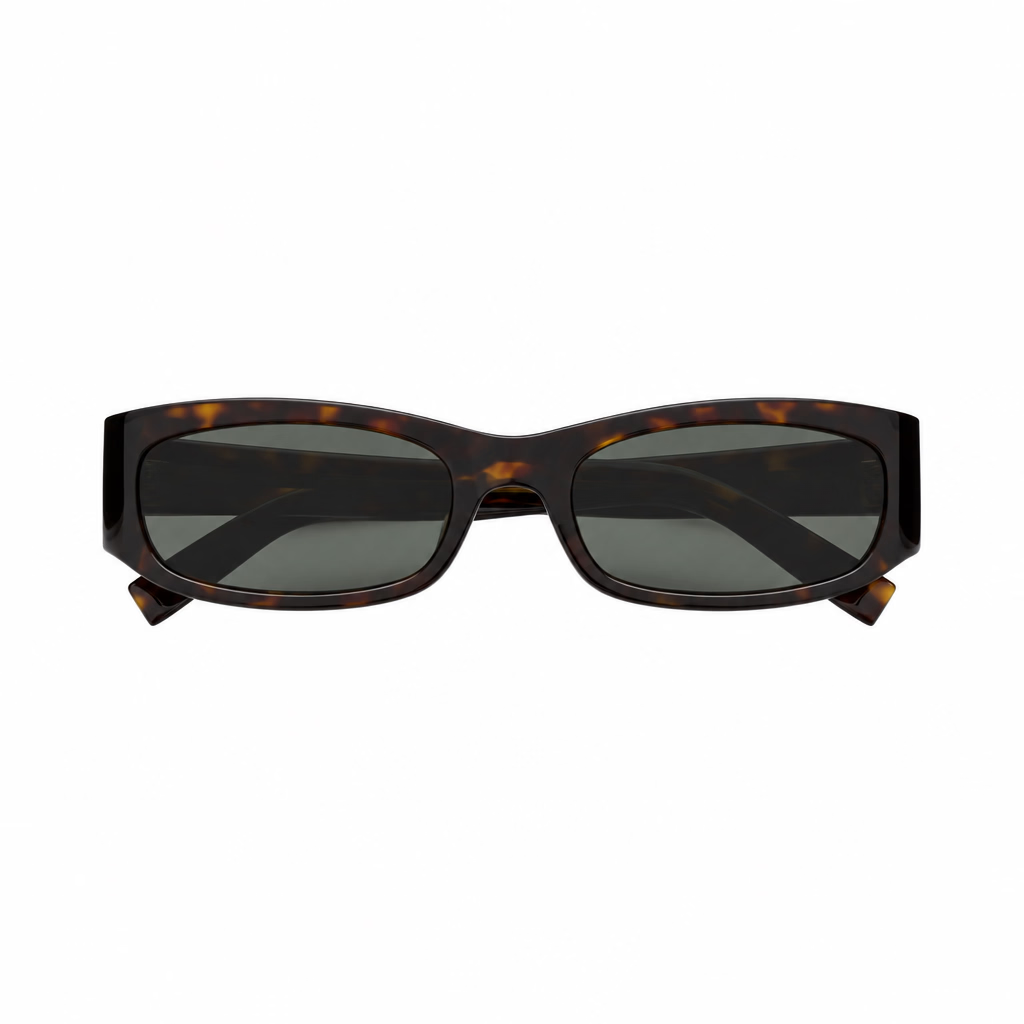 Saint Laurent Women SL M152 Rectangular Dark Havana Grey Sunglasses
