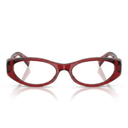 Miu Miu Women MU 03ZV Narrow Oval Optical Red / Transparent Glasses