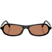 Miu Miu Women MU B10SU Irregular Black / Brown Sunglasses