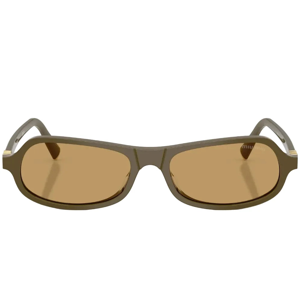 Miu Miu Women MU B10SU Irregular Green / Brown Sunglasses