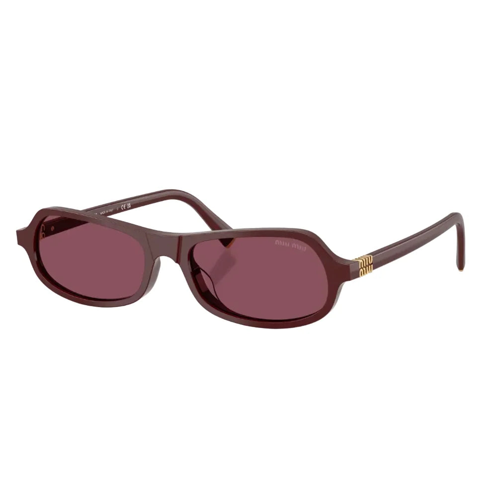 Miu Miu Women MU B10SU Irregular Cherry / Dark Violet Sunglasses