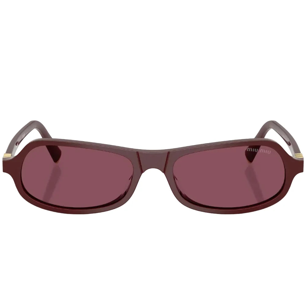 Miu Miu Women MU B10SU Irregular Cherry / Dark Violet Sunglasses 