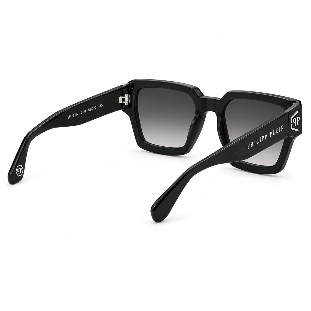 Philipp Plein Men's Square Matte / Sandblasted Black Sunglasses