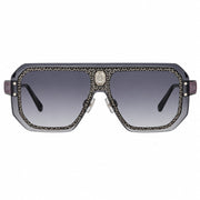 Philipp Plein Unisex Shield Semi-Matt Purple / Silver Sunglasses