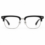 Chrome Hearts Unisex Black-Silver Titanium Semi-Rimless Optical Frames