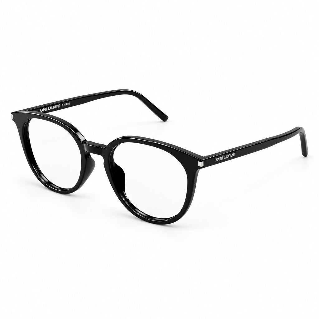 Saint Laurent SL 681/F Unisex Black Round-Frame Glasses