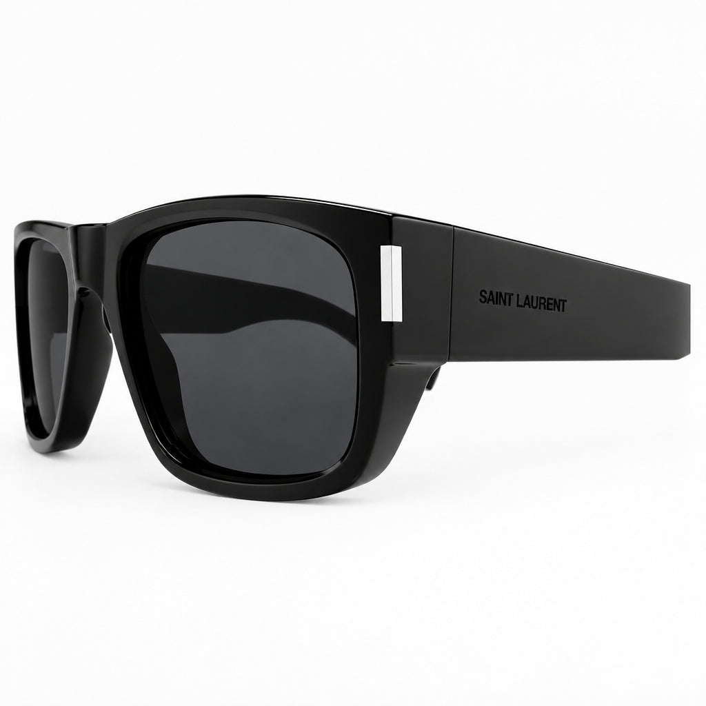 Saint Laurent SL 689  Unisex Square Black Sunglasses