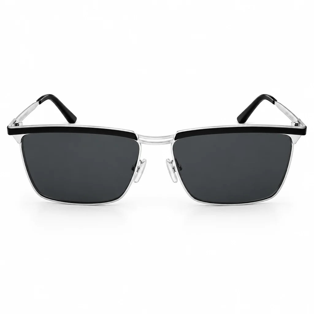 Saint Laurent Men SL 795 Joe Square Silver / Black Sunglasses   