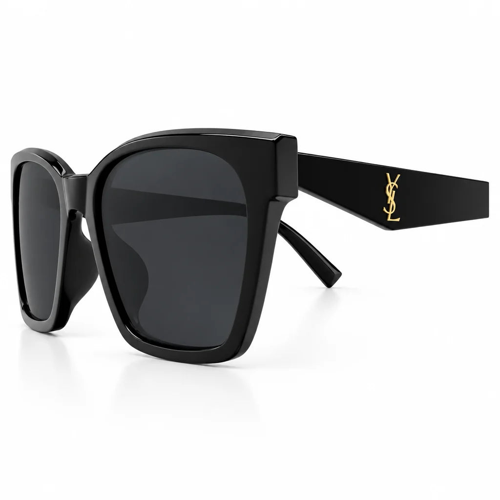 Saint Laurent Women SL M171/F 001 57 Black Square Sunglasses