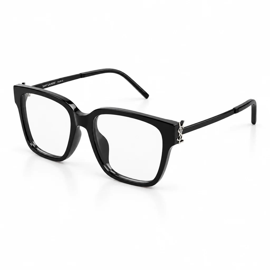 Saint Laurent Women SL M48O_A/FN 002 54 Transparent Black Optical Glasses