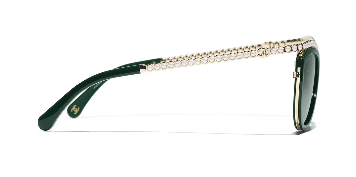 Chanel Women Cat-Eye Green Sunglasses