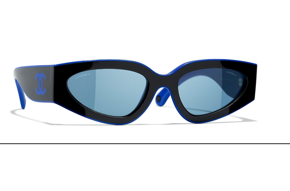 Chanel Women Cat Eye Blue Sunglasses