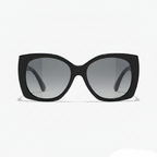 Chanel Women Square Black Sunglasses