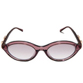 Gucci Women Oval Frame Transparent Brown Sunglasses