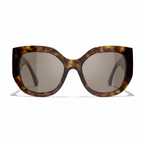 Chanel Women Butterfly Brown Sunglasses